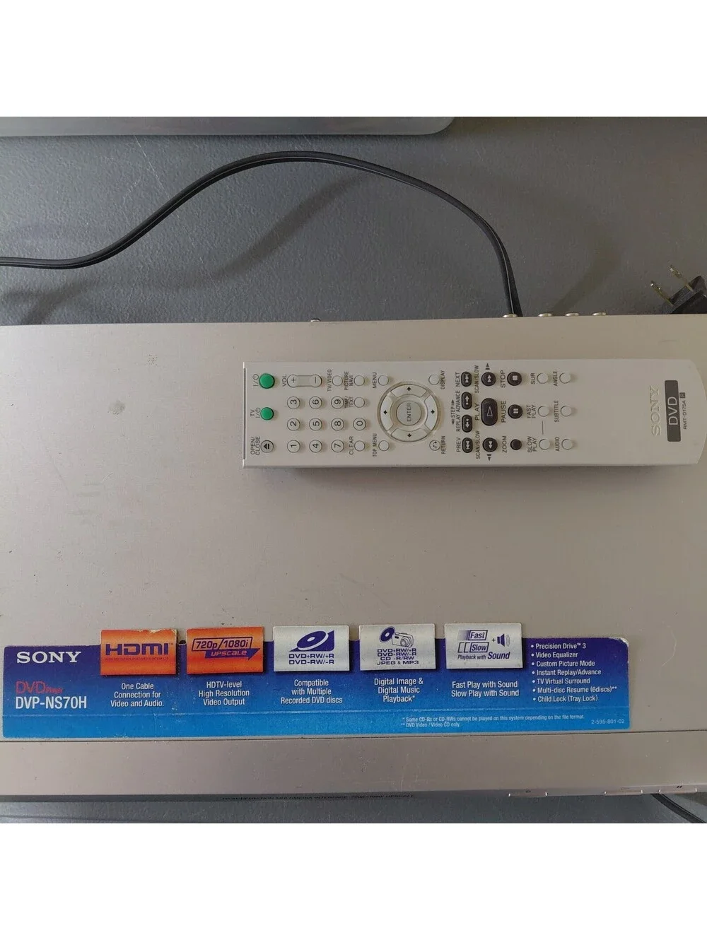 Sony DVP-NS70H DVD CD Player HDMI 1080i Upscaling w Remote Tested Working